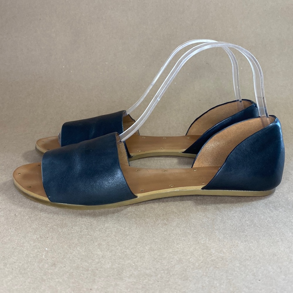 Madewell Black Open-Toe Leather D'Orsay Sandals
